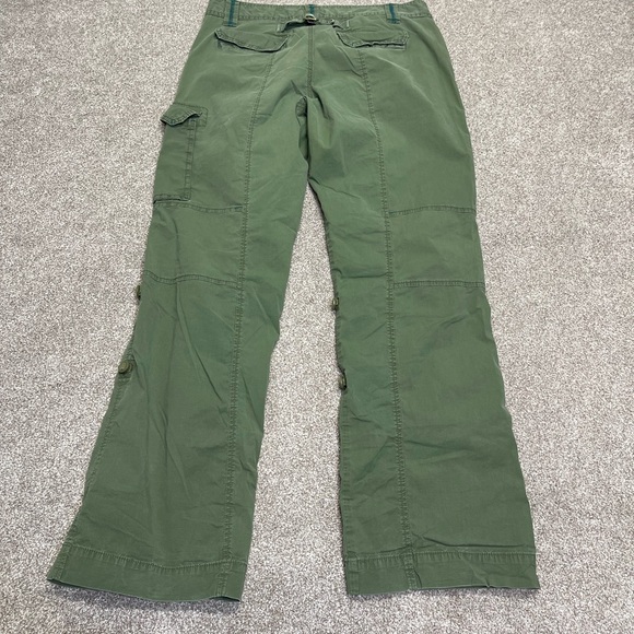 Old navy women wide leg cargo pants sz 12 green baggy gorpcore street wear - Picture 2 of 12